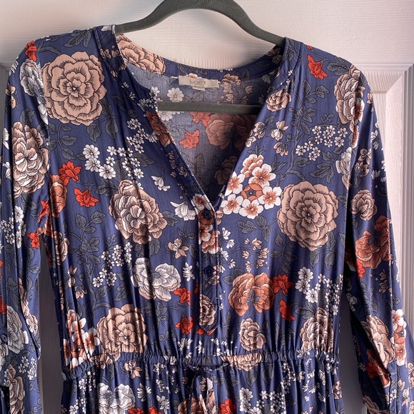 Loft Dress Blue Floral Pattern S - Picture 12 of 13